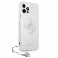 Guess GUHCP12LKS4GSI iPhone 12 Pro Max 6.7" läbipaistev kõvakaaneline 4G Silver Charms kollektsioon