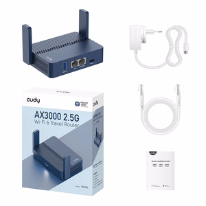 Cudy AX3000 juhtmevaba ruuter Gigabit Ethernet sinine