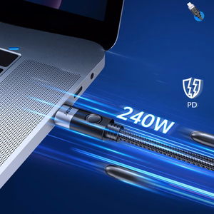 Orico CC240 USB-C–USB-C PD, 240 W, 480 Mbps kaabel, 1,5 m – must