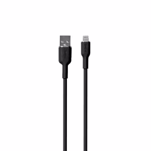 Puro Soft USB-A - Lightning Kaabel 1.5m Silicone - must