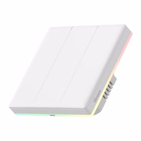 Nutikas WiFi Touch Seina Lüliti Sonoff TX T5 3C (3-channel)