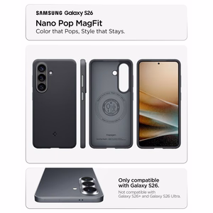 Spigen Nano Pop Mag MagSafe ümbris Samsung Galaxy S26 - must