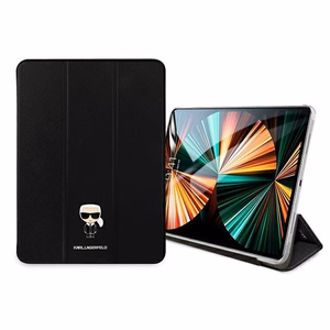 Karl Lagerfeld Saffiano Ikonic Karl Ümbris jaoks iPad 12.9" Pro 2021 - must