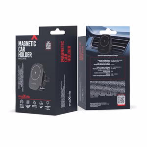 Maxlife autohoidja õhuventilaatorile MXCH-16 magnetiline traadita laadimisega must 15W