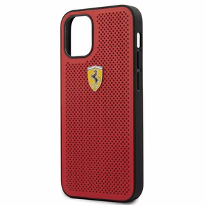 Ferrari FESPEHCP12SRE iPhone 12 mini 5.4" punane/punane kõvakaaneline korpus On Track Perforeeritud