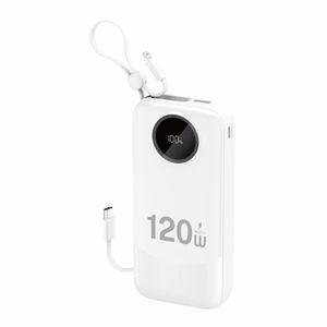Dudao K13Pro 20000mAh Powerbank with Built-in Cable - White