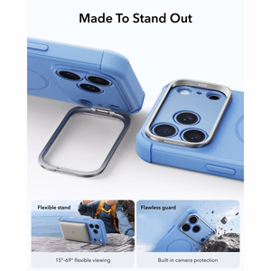 ESR Cyber Tough Kickstand MagSafe ümbris mudelitele iPhone 18 Pro Max / 17 Pro Max, helesinine