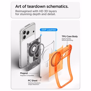 Spigen Ultra Hybrid MagSafe ümbris iPhone 18 Pro Max / 17 Pro Max jaoks, oranž