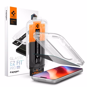Spigen Glas.tR EZ Fit Pro HD AC privaatsusfiltriga karastatud kaitseklaas mudelile iPhone 18 Pro Max