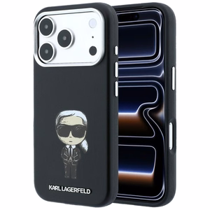 KARL LAGERFELD ümbris mudelile IPHONE 18 Pro/ 17 Pro ühildub MagSafe'iga (Smooth Ikonik Sketch) (värv: must)