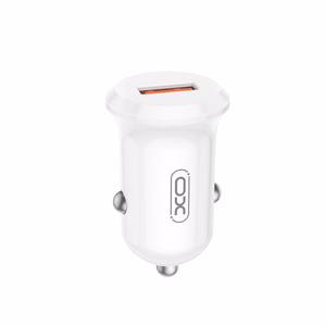 XO car charger CC68 18W QC 1x USB white