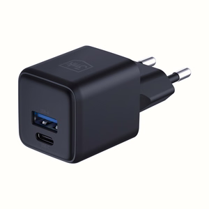 Must 3mk Hyper GaN võrgulaadija, 20 W, QC4+/PD/PPS, USB 1A1C, EL