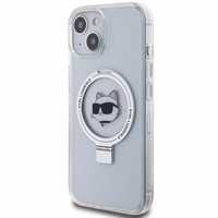 Karl Lagerfeld KLHMP15SHMRSCHH iPhone 15 6.1" valge/valge hardcase Ring Stand Choupette Head MagSafe