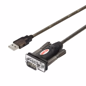 UNITEK Y-105 jadakaabel must 1.5 m USB Type-A DB-9