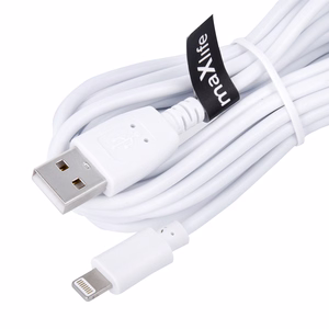 Maxlife cable USB - Lightning 3,0 m 2A valge