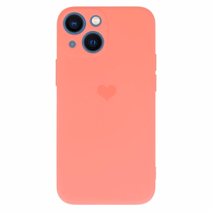 Vennus Silicone Heart Ümbris jaoks Iphone 14 Plus design 1 coral