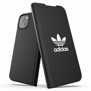 Adidas OR Booklet Case BASIC iPhone 13 jaoks - must ja valge