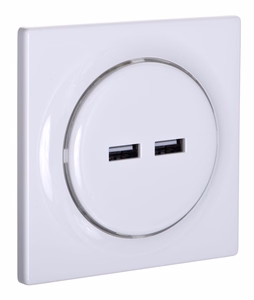 Fibaro Walli N pistikupesa 2x USB Valge