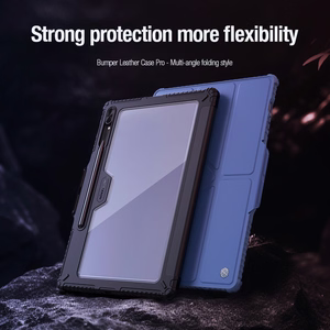 Nillkin Bumper Leather Ümbris Pro ümbris jaoks Samsung Galaxy Tab S9+ - must