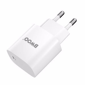 BWOO CDA159 PD wall laadija 20W 1x USB-C port + USB-C valge
