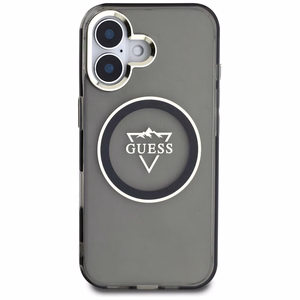 Guess IML Metal Mountain Logo MagSafe ümbris jaoks iPhone 16 - must