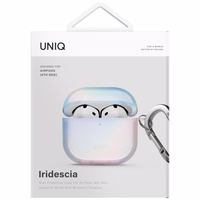 Uniq Iridescia ümbris jaoks AirPods 4 Hang Ümbris - holo valge