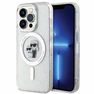 Karl Lagerfeld Karl&Choupette Glitter MagSafe чехол для iPhone 15 Pro - прозрачный