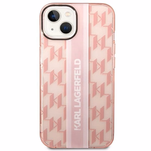 Karl Lagerfeld KLHCP14MHKLSPCP iPhone 14 Plus 6.7 "hardcase roosa / roosa Mono Vertical Stripe