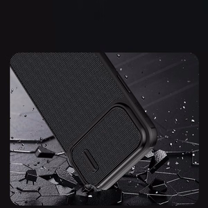 Nillkin Textured S Case iPhone 14 Pro Max бронированный чехол с защитой камеры синий