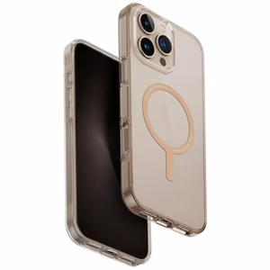 Чехол Uniq Clario Magclick Charging для iPhone 16 Pro Max - прозрачный золотой