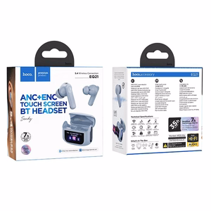 HOCO juhtmevaba kõrvaklapid bluetooth with touch screen TWS ANC + ENC EQ21 sinine star