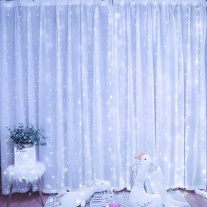 LED CURTAIN (100 LED LAMPS) 3Mx1M COLD WHITE
