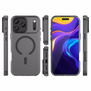 Magnetic Abrasive iPhone 17 Pro Ümbris Compatible with MagSafe - Matt Must