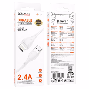 Borofone кабель BX121 Energy - USB в Lightning - 2,4A 1 метр белый