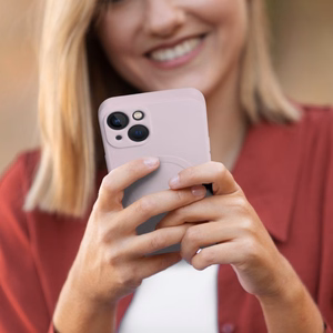 SILICONE MAG COVER Ümbris compatible with MagSafe jaoks IPHONE 17 Air roosa