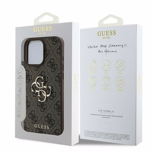 GUESS ümbris jaoks IPHONE 16 Pro GUHCP16L4GMGBR (4G PU Big Logo) brown
