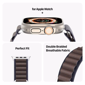 DUX DUCIS strap GS nylon jaoks Apple Watch 42 / 44 / 45 / 49 mm indigo