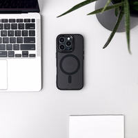 Glitter Ümbris MagSafe jaoks iPhone 16 Pro Max - must with glitter