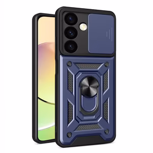 Hybrid Armor Camshield armored ümbris jaoks Samsung Galaxy A35 with camera cover - sinine