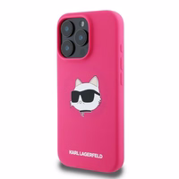 KARL LAGERFELD ümbris jaoks IPHONE 16 Pro Max compatible with MagSafe KLHMP16XSCHPPLF (Sil Choupette Head Print) fuschia