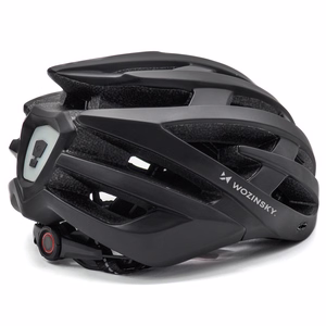 Wozinsky MTB jalgrattakiiver eemaldatava visiiri ja tagumise USB tulega L - must