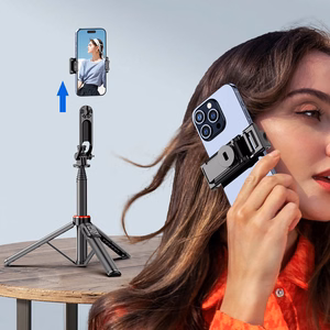 Selfipulk WC1Y2S 1.3m alumiiniumisulamist teleskoopstatiiv telefonihoidikuga - must