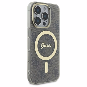 Guess IML 4G MagSafe ümbris jaoks iPhone 16 Pro - brown