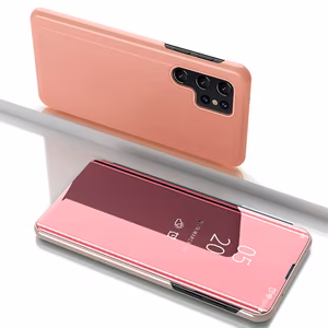 Clear View Ümbris jaoks Samsung Galaxy S25 Ultra Flip Cover - roosa
