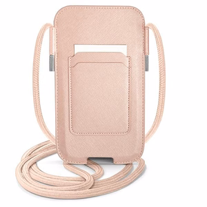 Guess käekott GUPHLPSASBPI 6,7" roosa Saffiano Strap