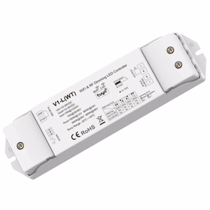 V1-L(WT) LED Controller, 12-48V, 1x15A, koos Push-Dimm, Tuya, Wi-Fi