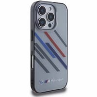 BMW Motosport IML Random Stripes iPhone 16 Pro Ümbris - hall