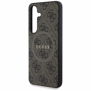 Guess Leather 4G Colored Ring Classic Logo MagSafe Samsung Galaxy S25 ümbris brown
