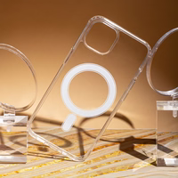 Anti Shock 1,5 mm Mag ümbris jaoks iPhone 15 Pro Max 6,7" läbipaistev big hole