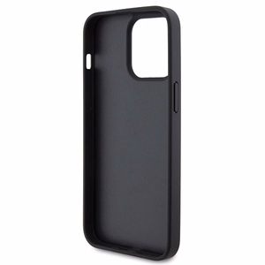 Ferrari Quilted Metal Logo ümbris jaoks iPhone 15 Pro Max - must